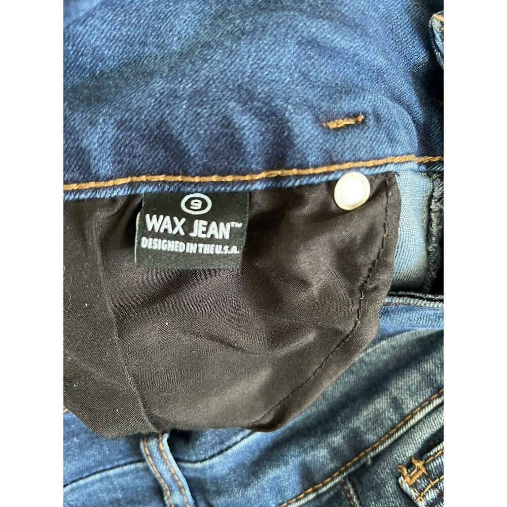 WAX Women's Jeans Butt I Love You! Stretch Cropped Skinny Dark Wash Denim Size 9 - Picture 4 of 10